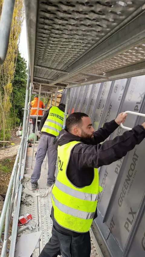 Couvreur Couvrisol sur un chantier de toiture
